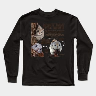 Animal Facts - Japanese Dwarf Flying Squirrel Long Sleeve T-Shirt